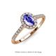 3 - Marnie Desire Oval Cut Tanzanite and Diamond Halo Engagement Ring 