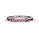 1 - Rebica 2.00 mm Princess Cut Pink Tourmaline Eternity Band 