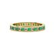 1 - Celina 2.00 mm Round Emerald and Diamond Eternity Band 