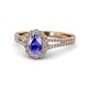 1 - Raisa Desire Tanzanite and Diamond Halo Engagement Ring 