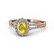 1 - Raisa Desire Yellow Sapphire and Diamond Halo Engagement Ring 