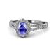 1 - Raisa Desire Tanzanite and Diamond Halo Engagement Ring 