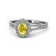 1 - Raisa Desire Yellow Sapphire and Diamond Halo Engagement Ring 