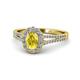 1 - Raisa Desire Yellow Sapphire and Diamond Halo Engagement Ring 