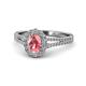 1 - Raisa Desire Pink Tourmaline and Diamond Halo Engagement Ring 