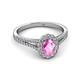 2 - Raisa Desire Pink Sapphire and Diamond Halo Engagement Ring 