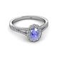 2 - Raisa Desire Tanzanite and Diamond Halo Engagement Ring 