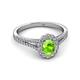 2 - Raisa Desire Peridot and Diamond Halo Engagement Ring 