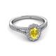 2 - Raisa Desire Yellow Sapphire and Diamond Halo Engagement Ring 