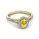 2 - Raisa Desire Yellow Sapphire and Diamond Halo Engagement Ring 