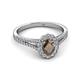2 - Raisa Desire Smoky Quartz and Diamond Halo Engagement Ring 