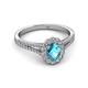 2 - Raisa Desire London Blue Topaz and Diamond Halo Engagement Ring 