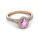 2 - Raisa Desire Pink Sapphire and Diamond Halo Engagement Ring 