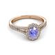 2 - Raisa Desire Tanzanite and Diamond Halo Engagement Ring 