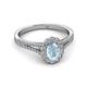 2 - Raisa Desire Aquamarine and Diamond Halo Engagement Ring 
