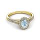 2 - Raisa Desire Aquamarine and Diamond Halo Engagement Ring 