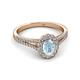 2 - Raisa Desire Aquamarine and Diamond Halo Engagement Ring 