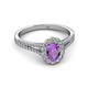 2 - Raisa Desire Amethyst and Diamond Halo Engagement Ring 