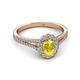2 - Raisa Desire Yellow Sapphire and Diamond Halo Engagement Ring 