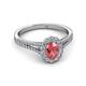 2 - Raisa Desire Pink Tourmaline and Diamond Halo Engagement Ring 