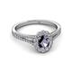 2 - Raisa Desire Iolite and Diamond Halo Engagement Ring 