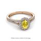 2 - Raisa Desire Yellow Sapphire and Diamond Halo Engagement Ring 