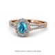 1 - Raisa Desire London Blue Topaz and Diamond Halo Engagement Ring 