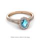 2 - Raisa Desire London Blue Topaz and Diamond Halo Engagement Ring 