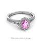 2 - Raisa Desire Pink Sapphire and Diamond Halo Engagement Ring 