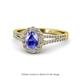 1 - Raisa Desire Tanzanite and Diamond Halo Engagement Ring 