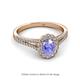 2 - Raisa Desire Tanzanite and Diamond Halo Engagement Ring 