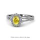 1 - Raisa Desire Yellow Sapphire and Diamond Halo Engagement Ring 
