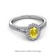 2 - Raisa Desire Yellow Sapphire and Diamond Halo Engagement Ring 