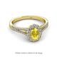 2 - Raisa Desire Yellow Sapphire and Diamond Halo Engagement Ring 