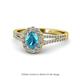 1 - Raisa Desire London Blue Topaz and Diamond Halo Engagement Ring 