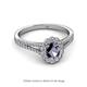 2 - Raisa Desire Iolite and Diamond Halo Engagement Ring 