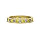 1 - Celina 2.40 mm Round Yellow Sapphire and Diamond Eternity Band 