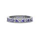 1 - Celina 2.40 mm Round Tanzanite and Diamond Eternity Band 