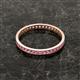 3 - Rebica 2.00 mm Princess Cut Pink Tourmaline Eternity Band 