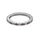 2 - Gracie 2.00 mm Round Smoky Quartz and Diamond Eternity Band 