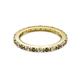 2 - Gracie 2.00 mm Round Smoky Quartz and Diamond Eternity Band 