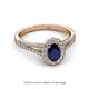 2 - Raisa Desire Blue Sapphire and Diamond Halo Engagement Ring 
