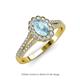 3 - Raisa Desire Aquamarine and Diamond Halo Engagement Ring 