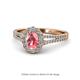 1 - Raisa Desire Pink Tourmaline and Diamond Halo Engagement Ring 