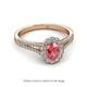 2 - Raisa Desire Pink Tourmaline and Diamond Halo Engagement Ring 