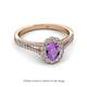 2 - Raisa Desire Amethyst and Diamond Halo Engagement Ring 