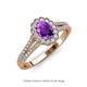 3 - Raisa Desire Amethyst and Diamond Halo Engagement Ring 