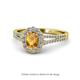 1 - Raisa Desire Citrine and Diamond Halo Engagement Ring 