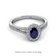 2 - Raisa Desire Blue Sapphire and Diamond Halo Engagement Ring 