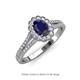 3 - Raisa Desire Blue Sapphire and Diamond Halo Engagement Ring 